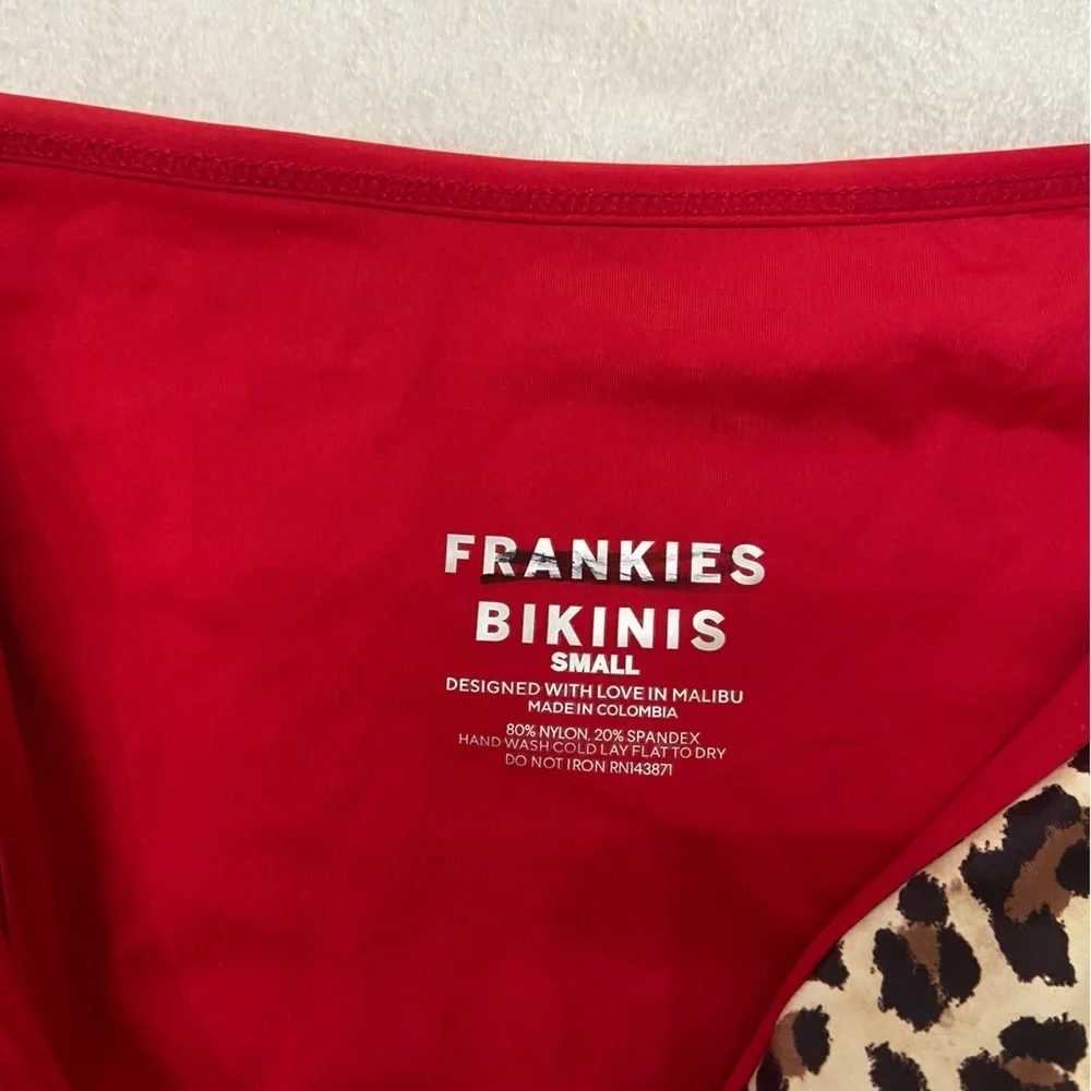 New! Frankie's Bikinis Dove Leopard Print Bikini Bottom 1006